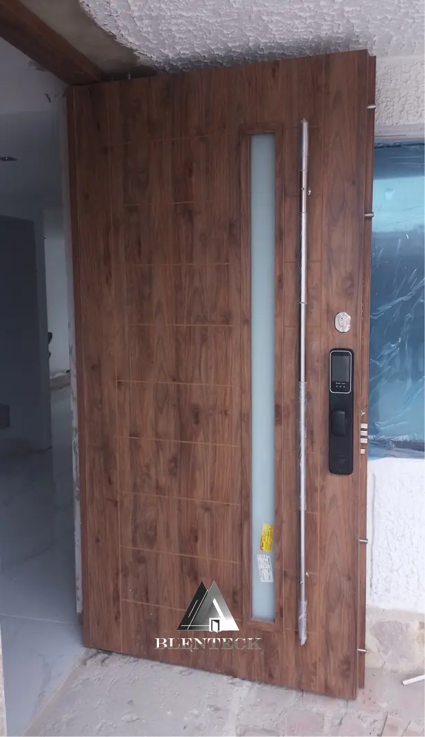 puertas de seguridad en casa color macula con wifi o bluetooth de apertura remota