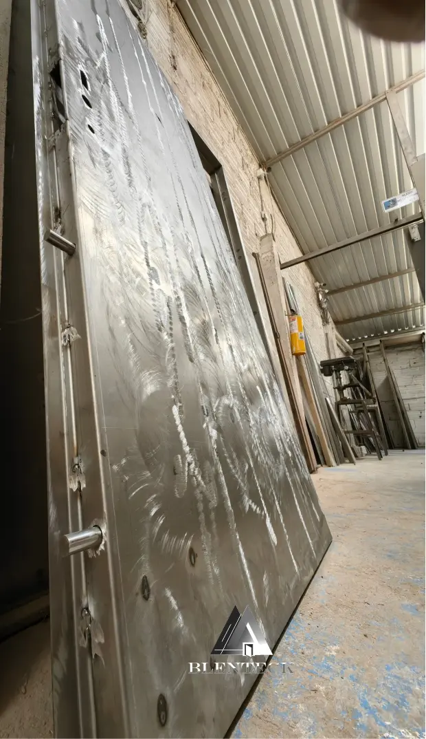 puertas de seguridad metalica en una fabrica