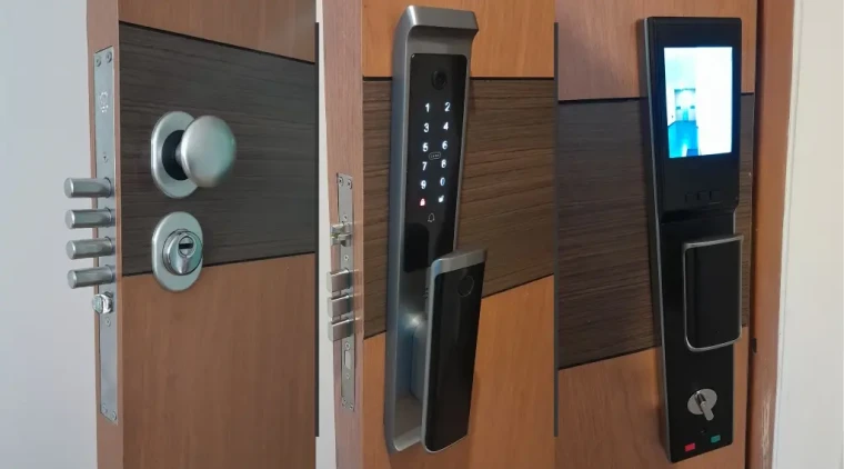 Funcionamiento de la puerta de seguridad con cerradura digital